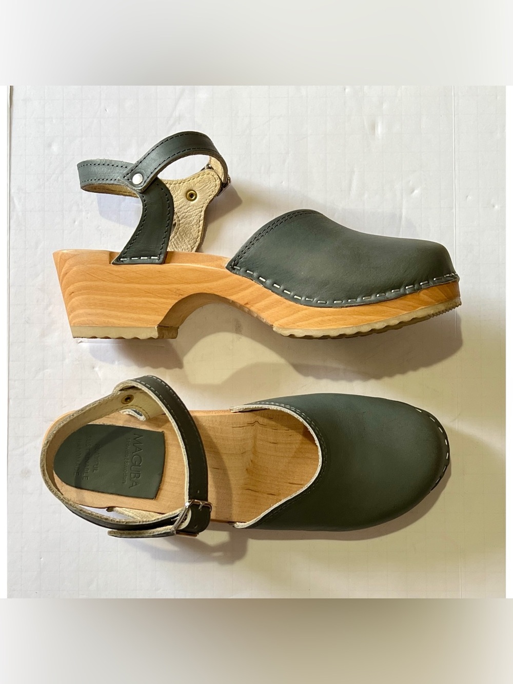Maguba Swedish slingback clogs sandals in Monterey gray US Women’s 8.5 EU 39